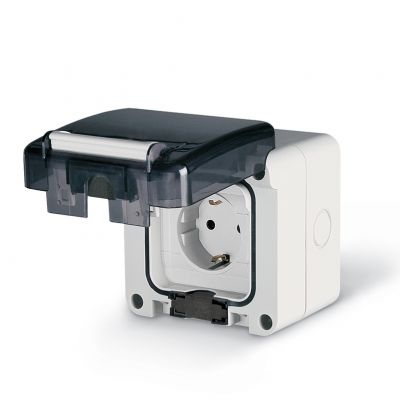 Gniazdo pojedyncze hermetyczne SCHUKO natynkowe IP66 137.6407 Scame Protecta (137.6407)