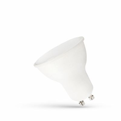Żarówka LED GU10 230V 7,5W SMD barwa neutralna mleczna szybka biała plastikowa SPECTRUM (WOJ+14593)