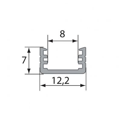 Profil Aluminiowy WOJSLIM z osłoną mleczną 1mb klosz A (WOJ+01706)