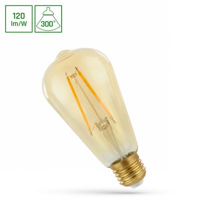 Żarówka LED ST64 E27 230V 2W COG barwa ciepła RETROSHINE SPECTRUM (WOJ+14079)