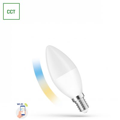 Żarówka LED świeczka 5W E14 230V CCT+DIM Wi-Fi Spectrum SMART (WOJ+14413)