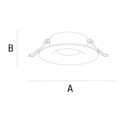 Lampa oprawa podtynkowa oczko FIALE V GU10 okrągła biały  (SLIP001009)