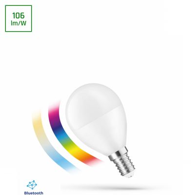 Żarówka LED KULKA 4,9W E14 230V RGBW+CCT+ ściemnialna BTM Spectrum SMART Easy Smart (WOJ+14630)