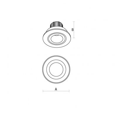 Oprawa oczko sufitowe LED FIALE II 6W COB 38st 230V barwa neutralna pierścień szczotkowane aluminium (SLI021030NW)
