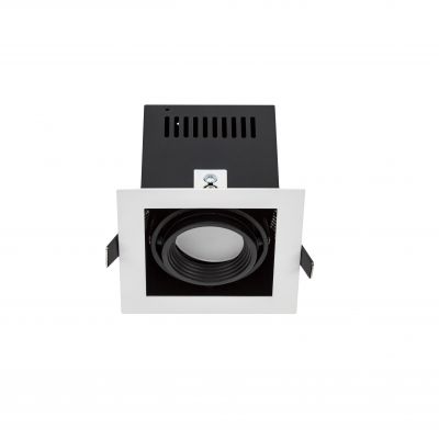 Modern Day Mini GU10 250V IP20 112x112x115mm biały środek czarny Spectrum (SLIP002011)