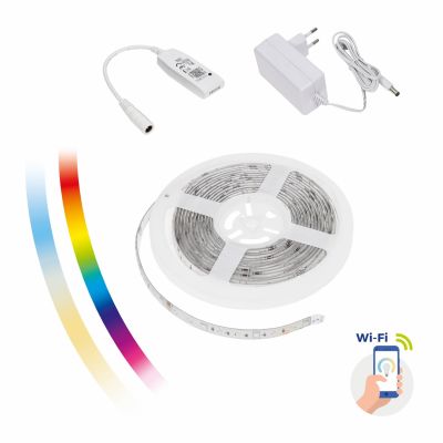 Zestaw SMART taśma LED RGB+kontroler+zasilacz WIFI Spectrum (WOJ+14493)