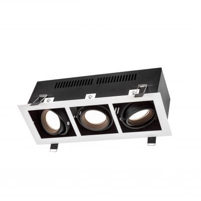 Modern Day Mini GU10 x3 250V IP20 biały środek czarny Spectrum (SLIP002013)