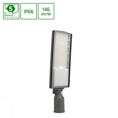 Oprawa lampa STREETOS 100W barwa neutralna 230V 130/80st IP66 IK09 536x166x77mm SZARY 5 lat gwaranacji  (SLI027015NW_PW)