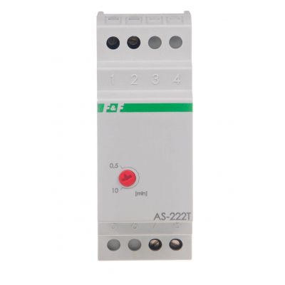 F&F automat schodowy z funkcją sygnalizacji wyłączenia oświetlenia i przeciwblokady montaż na szynie DIN AS-222T (AS-222T)