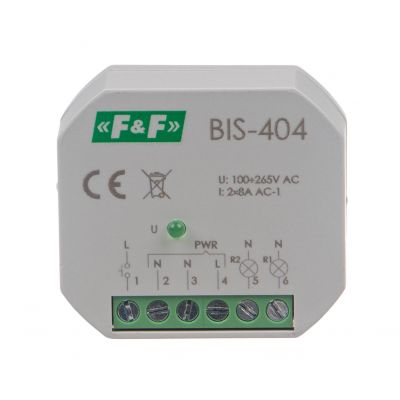 F&F przekaźnik bistabilny sekwencyjny do montażu podtynkowego BIS-404 (BIS-404)