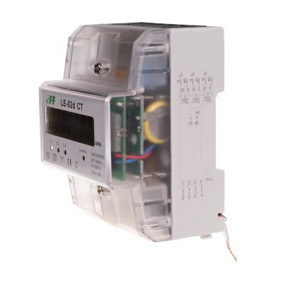 Licznik energii elektrycznej - trójfazowy z programowalną przekładnią, wyświetlacz LCD, kl.1 (LE-02d CT)