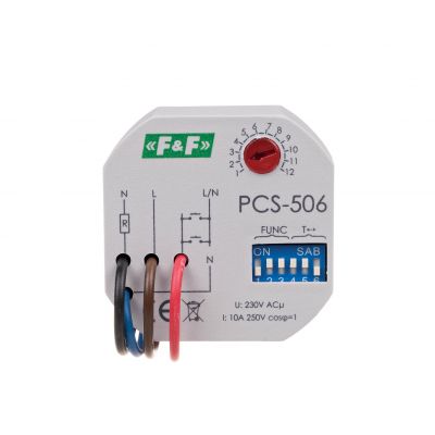 F&F przekaźnik czasowy 8-funkcyjny styki: 1NO PCS-506 (PCS-506)