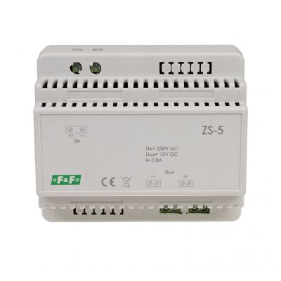 Zasilacz stabilizowany 15V DC 0,8A ZS-5 F&F (ZS-5)