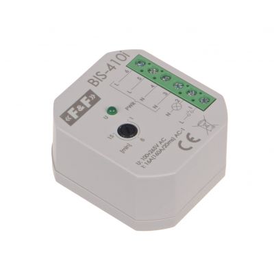 Przekaźnik bistabilny podtynkowy z wyłącznikiem czasowym do podświetlanych przycisków z przekaźnikiem inrush 160A/20ms BIS-410-LED F&F (BIS-410-LED)