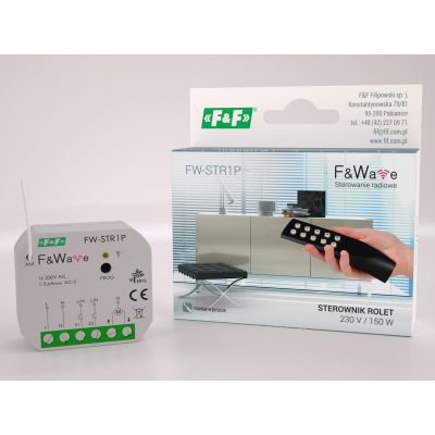 Radiowy sterownik rolet 230V- montaż PDT 85-265V AC/DC FW-STR1P F&F (FW-STR1P)