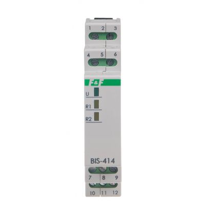 F&F Przekaźnik bistabilny sekwencyjny 9-30 V AC/DC na szynę DIN z przekaźnikiem inrush 160A/20ms BIS-414-LED-24V (BIS-414-LED-24V)
