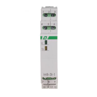F&F przetwornik pomiaru natężenia prądu trójfazowy z wyjściem MODBUS RTU MAX-MB-3I-1-5A (MAX-MB-3I-1-5A)