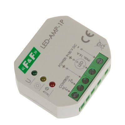 F&F wzmacniacz sygnału zasilającego do oświetlenia LED do puszki podtynkowej LED-AMP-1P (LED-AMP-1P)
