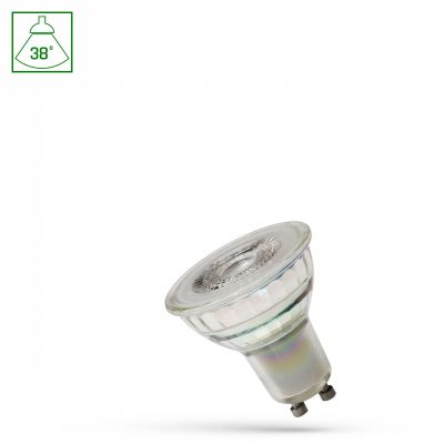 LED GU10 230V 5,5W SMD 38st WW z soczewką szklana DIMMABLE SPECTRUM (WOJ+14696)