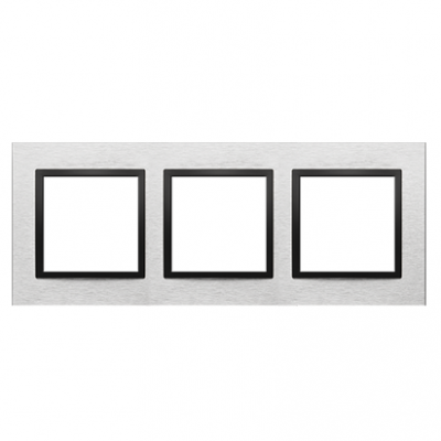 SIMON 54 NATURE WMDZ-0130xS-082 Ramka 3-krotna Nature-Metal, INOX NERO, IP20/IP44. (IP44-należy zast DRN3/82 KONTAKT (DRN3/82)