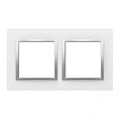 SIMON 54 NATURE WMDZ-0120xS-069 Ramka 2-krotna Nature-Szkło, SREBRNA PERŁA, IP20/IP44. (IP44-należy DRN2/69 KONTAKT (DRN2/69)