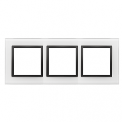 Simon 54 Nature Ramka 3-krotna Szkło CZARNA PERŁA DRN3/68 KONTAKT (DRN3/68)