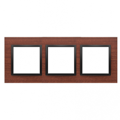 SIMON 54 NATURE WMDZ-0130xS-087 Ramka 3-krotna Nature-Drewno, CZARNY ORZECH, IP20/IP44. (IP44-należy DRN3/87 KONTAKT (DRN3/87)