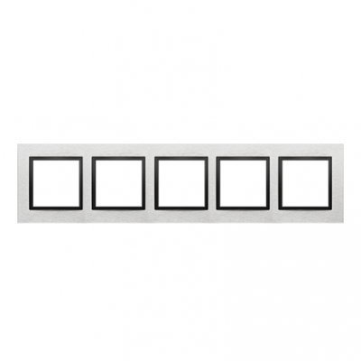 SIMON 54 NATURE WMDZ-0150xS-082 Ramka 5-krotna Nature-Metal, INOX NERO, IP20/IP44. (IP44-należy zast DRN5/82 KONTAKT (DRN5/82)
