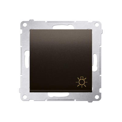 Przycisk „światło” (moduł) 16AX, 250V~, szybkozłącza; brąz mat DS1A.01/46 KONTAKT (DS1A.01/46)