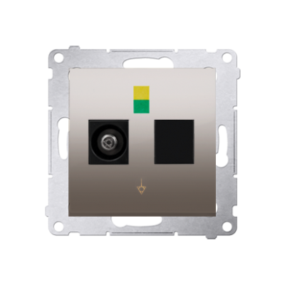 Simon 54 Gniazdo ekwipotencjalne pojedyncze złoty mat DGEK1.01/44 KONTAKT (DGEK1.01/44)