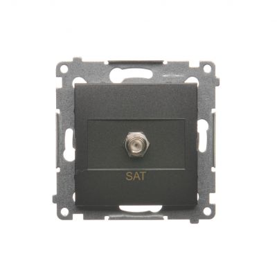 Simon 54 Gniazdo antenowe SAT pojedyncze . Do instalacji indywidualnych antracyt DASF1.01/48 KONTAKT (DASF1.01/48)