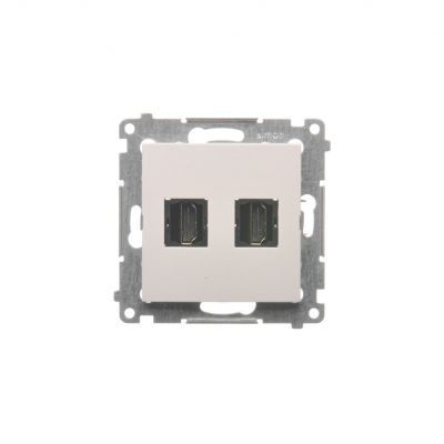 Simon 54 Gniazdo HDMI podwójne biały DGHDMI2.01/11 KONTAKT (DGHDMI2.01/11)