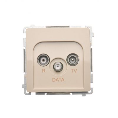 Simon Basic Gniazdo antenowe R-TV-DATA . 1x wejście: 5–862 MHz beż BMAD.01/12 KONTAKT (BMAD.01/12)