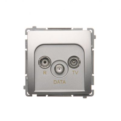 Simon Basic Gniazdo antenowe R-TV-DATA . 1x wejście: 5–862 MHz srebrny mat BMAD.01/43 (BMAD.01/43)