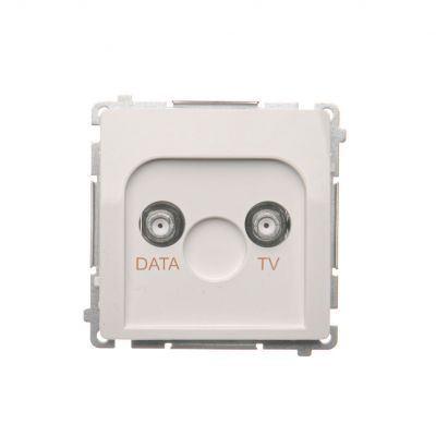 Simon Basic Gniazdo antenowe TV-DATA  1x wejście: 5–1000 MHz biały BMAD1.01/11 (BMAD1.01/11)