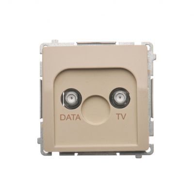 Simon Basic Gniazdo antenowe TV-DATA  1x wejście: 5–1000 MHz beż BMAD1.01/12 (BMAD1.01/12)