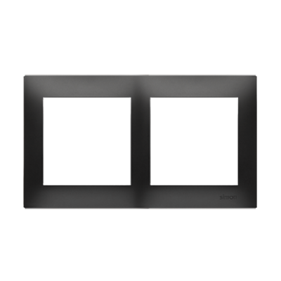 Simon 54 Premium Ramka 2-krotna PREMIUM do puszek karton-gips IP20 / IP44 czarny DRK2/49 KONTAKT (DRK2/49)