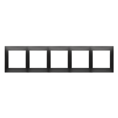Simon 54 Premium Ramka 5-krotna PREMIUM IP20 / IP44 czarny DR5/49 KONTAKT (DR5/49)