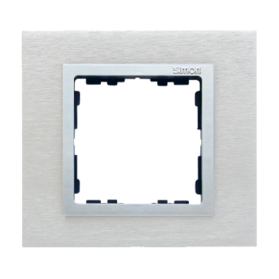 Simon 82 Nature Ramka 1-krotna Nature-metal Inox mat / pierścień aluminium mat 82917-34 KONTAKT (82917-34)