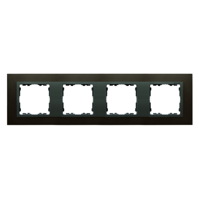 Simon 82 Nature Ramka 4-krotna Nature-metal Stal grafitowa / pierścień grafit 82847-38 KONTAKT (82847-38)
