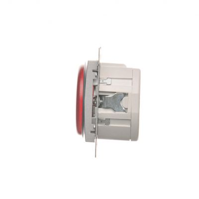 Simon 54 Sygnalizator świetlny LED – światło czerwone  230V srebrny mat DSS2.01/43 (DSS2.01/43)