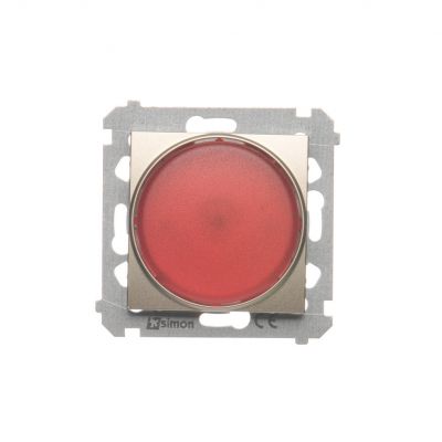 Simon 54 Sygnalizator świetlny LED – światło czerwone  230V złoty mat DSS2.01/44 (DSS2.01/44)
