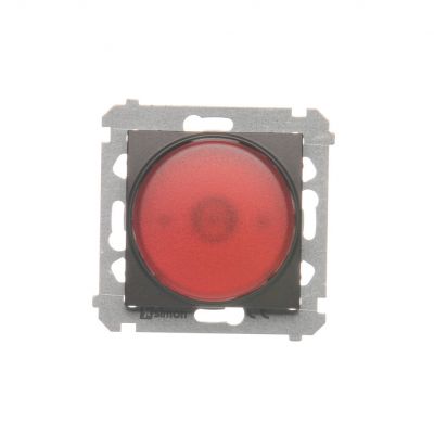Simon 54 Sygnalizator świetlny LED – światło czerwone  230V brąz mat DSS2.01/46 (DSS2.01/46)