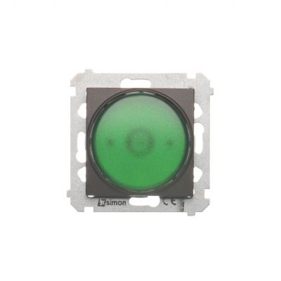 Simon 54 Sygnalizator świetlny LED – światło zielone  230V brąz mat DSS3.01/46 (DSS3.01/46)