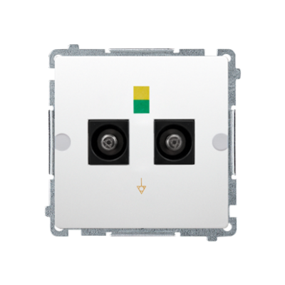 SIMON BASIC WMUE-012000-1013 Gniazdo ekwipotencjalne podwójne (moduł); biały BMGEK2.01/11 KONTAKT (BMGEK2.01/11)