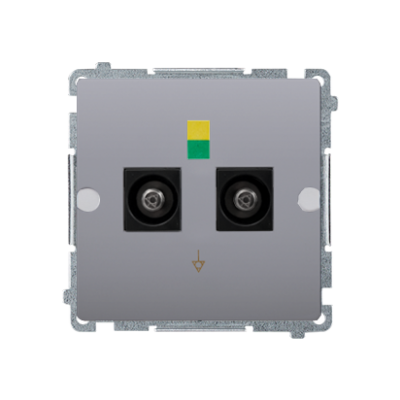 SIMON BASIC WMUE-012000-4013 Gniazdo ekwipotencjalne podwójne (moduł); srebrny mat BMGEK2.01/43 KONTAKT (BMGEK2.01/43)