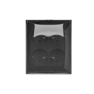Simon Aquaclick Gniazdo wtyczkowe IP44 Schuko poczwórne 4-krotne klapka transparentna 16A 250 V~ szybkozłącza, czarny ACGSZ4C/49A KONTAKT (ACGSZ4C/49A)