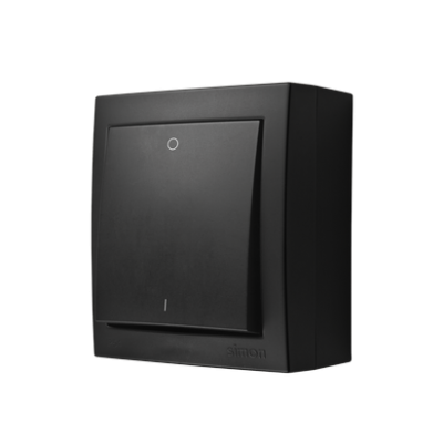 Simon Aquaclick Łącznik dwubiegunowy 10AX 250 V~ zaciski śrubowe, czarny ACW2/49 KONTAKT (ACW2/49)