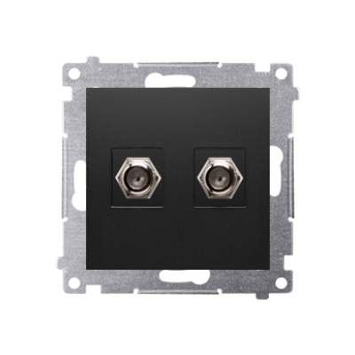 Simon 54 Gniazdo antenowe typu F podwójne. Do instalacji indywidualnych czarny DASF2.01/49 KONTAKT (DASF2.01/49)