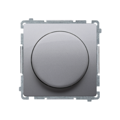 Simon Basic Ściemniacz naciskowo-obrotowy jednobiegunowy do LED ściemnialnych 230V srebrny mat BMS9L.01/43 KONTAKT (BMS9L.01/43)